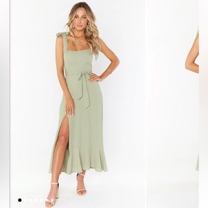 Show Me Your Mumu Claire Midi Dress - Miss Green Crisp